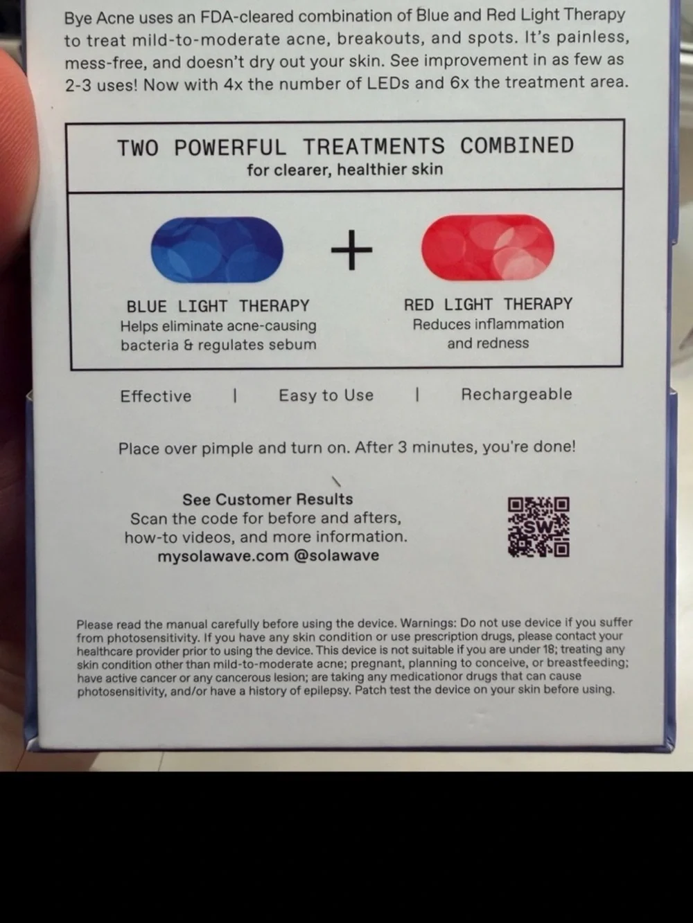 Solawave 3-Minute Light Therapy Acne Spot Treatment - Purple - Picture 2 of 6